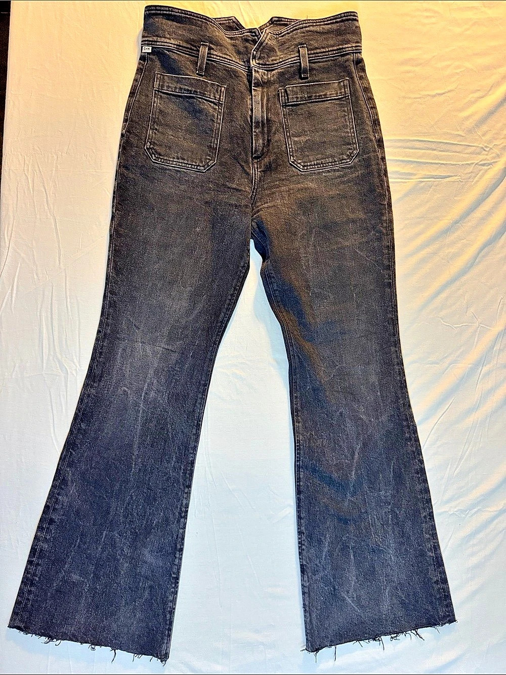 Citizen of Humanity Flare Leg Jeans in Black Waist 29